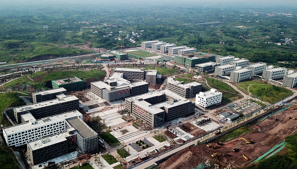 建設中的四川衛(wèi)生康復職業(yè)學院新校區(qū)